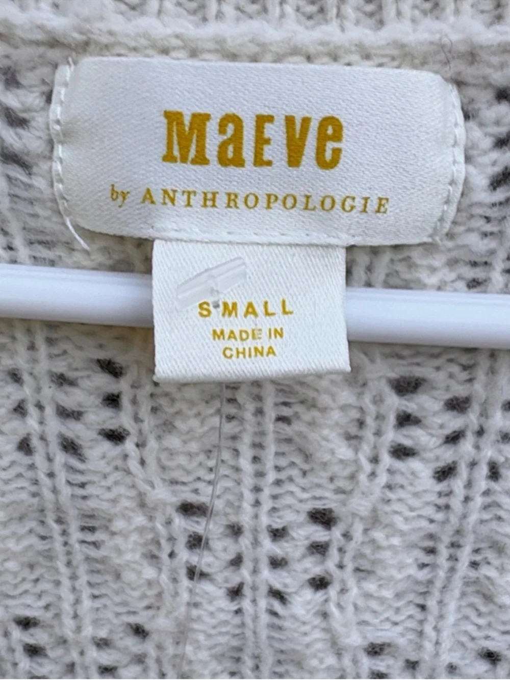 Like New Anthropologie Maeve Cable Knit Lambswool Sweater Generous Small - Picture 5 of 9